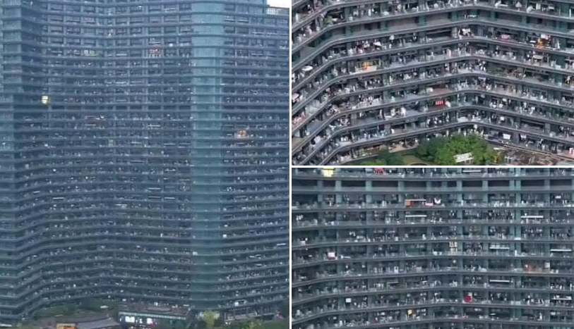 Húszezer ember él a hatalmas lakókomplexumban - szinte el sem kell hagyniuk az épületet azért, hogy bevásároljanak, vagy fodrászhoz menjenek (FOTÓ+VIDEÓ)
